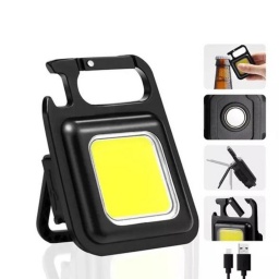 MINI LINTERNA LED RECARGABLE, LLAVERO, DESTAPADOR, IMAN