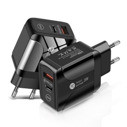 CARGADOR DE PARED USB QC3.0 / USB-C PD 20W