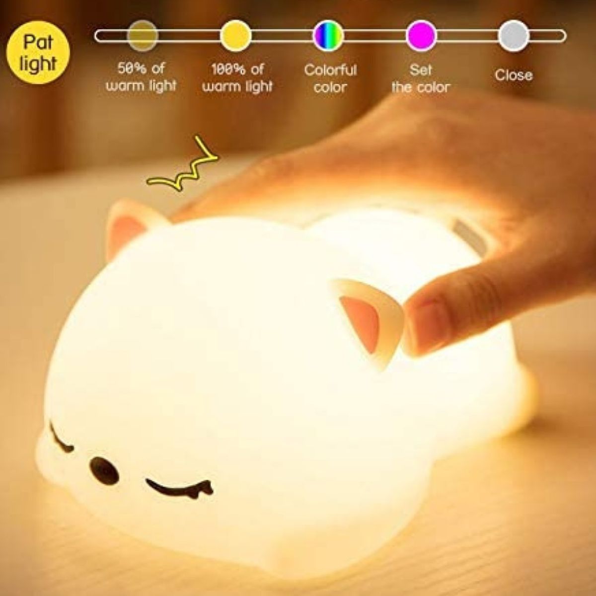 Lámpara gatito de silicona